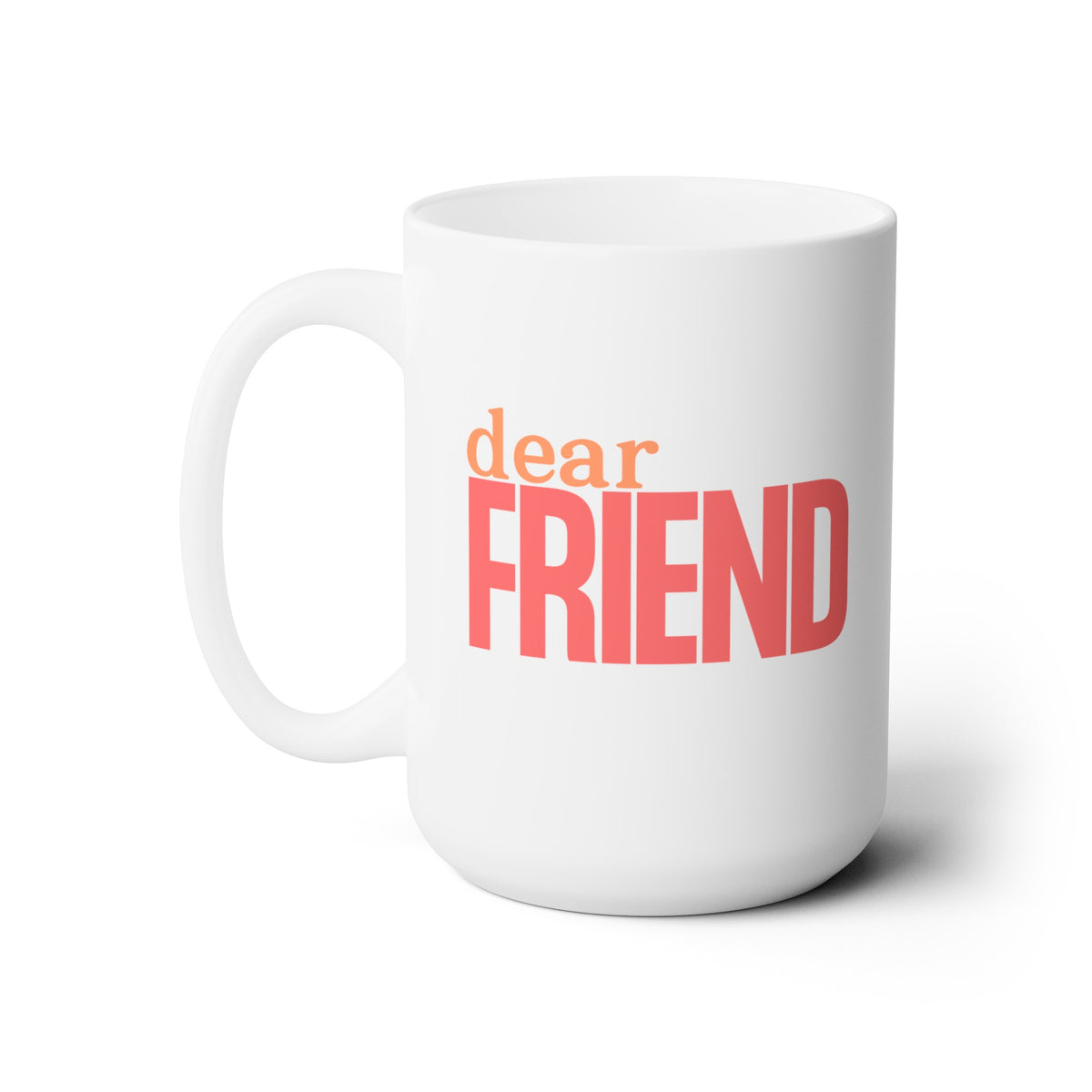 dearfriend-  WRAPPING ARMS AROUND YOU- Orange/ Red Ceramic Mug 15oz